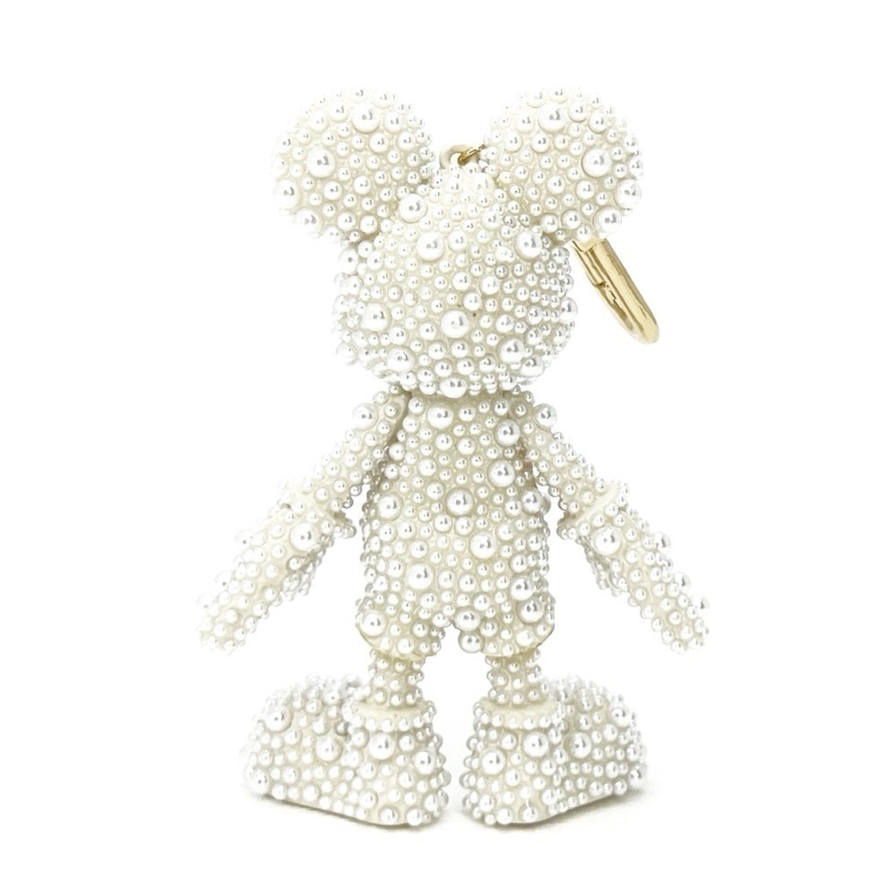 Disney X Baublebar Mickey Mouse Disney Bag Charm Faux Pearl White NWT New in Box - Picture 5 of 8